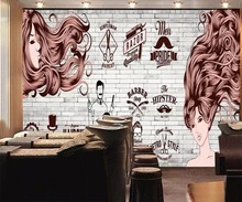 Beibehang-papel tapiz personalizado 3d, foto mural, tendencia de cabello europeo, barbería, tema, herramientas, decoración del hogar, papel de pared 2024 - compra barato