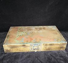 12'' Old copper handcraft carved dragon case boxes box statue 2024 - buy cheap