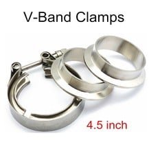 V-Band Clamp and Flange Kit 4.5 inch Stainless Steel For Turbo Exhaust Down Pipe Installation car accessory 2024 - buy cheap