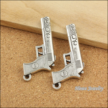 10pcs  silver  tone plated  weapon gun  pendant   fit for necklaces & pendants DIY jewelry  Accessories  B082 2024 - buy cheap