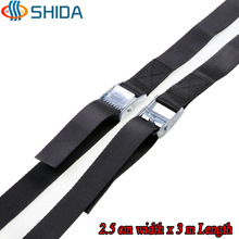 2 PCS 1 inch 2.5cm * 3Meters Metal Cargo Lashing Polyester Webbing Strap Ratchet Tie Down with Cam Buckle Winch Strap 2024 - buy cheap