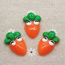 10pcs Kawaii Fake Carrot Resin Miniature Food Art Supply Flatback Cabochon DIY Decorative Craft Scrapbooking,21*32mm 2024 - buy cheap