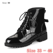 Spring Autumn Women Low High Heels Ankle Boots Shoes Woman Low High Heel Short Boots Small Plus Size 33 - 40 41 42 43 44 45 46 2024 - buy cheap