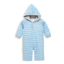 Kavkas Baby Boys Clothes Hooded Cotton Short Sleeve Striped Baby Rompers 6M 12M 18M 24M Newborn Babies Pajamas 2024 - compre barato
