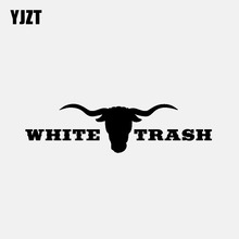 Yjzt 13.5cm * 3.6cm branco lixo vinil decalque etiqueta do carro engraçado país música steer crânio diesel preto/prata C3-0941 2024 - compre barato
