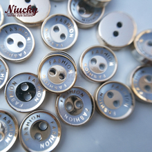 Niucky 11.4mm gold edge fashion shirt buttons for clothing sewing Basic resin fashion sewing materials supplies R0101-030 2024 - buy cheap