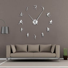Reloj gigante de pared de tenis para hombre y mujer, reloj de pared de salón artístico con efecto espejo sin marco 2024 - compra barato