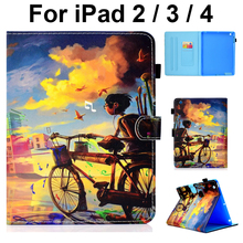 Funda con soporte para iPad, cubierta bonita de pintura a la moda para iPad 2, 3, 4, A1395, A1396, A1397, A1416, A1430, A1403, A1458, A1459, A1460 2024 - compra barato