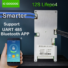 Placa de proteção de bateria de lítio 12s lifepo4, bluetooth, aplicativo uart 485, display de capacidade de comunicação, 3.2v, bms, pcb, 30a, 40a, 60a, 36v 2024 - compre barato