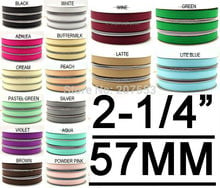 Hot Sale 2-1/4" Inch (57mm) Solid Color Grosgrain Ribbon Band Tape Hairbow Accessories  Free Shipping 2024 - buy cheap