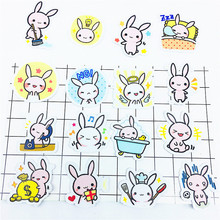 38 Pcs Pink rabbit Stickers Flakes For Diary car Decoration Diy Hand-drawn comics girl schoolboy Scrapbooking Children Sticker 2024 - buy cheap