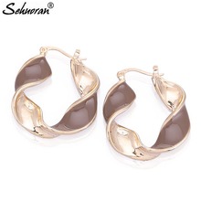 Sehuoran Oorbellen New Design Charm Stud Earrings For Women Fashion Jewelry Women Wedding Earrings Brincos Christmas Gifts 2024 - buy cheap