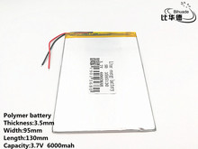 5pcs/lot Good Qulity large capacity 3.7V 3595130 6000 mah each tablet universal rechargeable lithium batteries 2024 - buy cheap