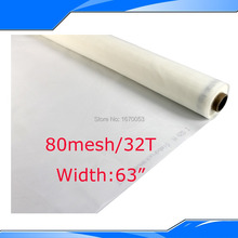 32T 80Mesh Polyester Screen Printing Mesh 63" Width:165cm, 5 Meters Long ,White Color and Free Shipping 2024 - buy cheap