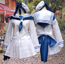 Fantasia de anime wadanoara e o grande mar azul, conjunto de roupa para cosplay de halloween com manga longa da marinha branca, bruxa diária 2024 - compre barato