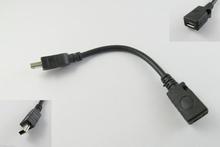 10 шт. USB 2,0 Mini B 5-контактный штекер для Micro 5 штырьковый гнездовой адаптер кабель преобразователя данных 13,5 см 2024 - купить недорого