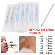 YILONG 100PC 10G Piercing Needles 10G Sterile Disposable Body Piercing Needles 10G For Ear Nose Navel Nipple Free Shipping 2024 - buy cheap