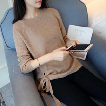 2018 Women Summer Knitted Sweaters and Pullovers O Neck Long Sleeve Sweater Solid Slim Casual Bow Sweater NS3997 2024 - buy cheap