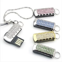 Best Selling Crystal Pen Drive 16GB Jewelry Waterproof Mini USB Flash Drive 32GB Memory Stick Thumb Drive 16GB 32GB 64GB Gift 2024 - buy cheap