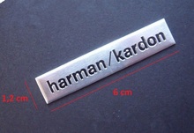 10 шт./лот 6x1,2 см harman/kardon Hi-Fi динамик аудио динамик 3D алюминиевый значок эмблема 2024 - купить недорого