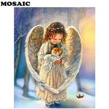 New 5d full square Paintings Resin Portrait Angel Diamond Painting Diy Cross Stitch Embroidery Set Needlework 2024 - buy cheap