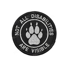 Not All Disabilities are Visible K9 Dog Embroidery Patch Military Patches Combat Tactical Appliques Embroidered Badges 2024 - compre barato