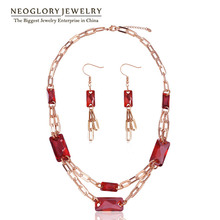 Neogory Color oro amarillo claro Multi capa collar conjunto de joyería para mujer 2020 regalo embellecido con cristales de Swarovski 2024 - compra barato
