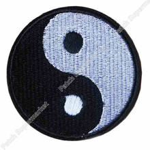 YIN YANG embroidered iron on PATCH karate ying tai chi EMBLEM Badge Applique biker vest chest halloween anime cosplay 2024 - buy cheap