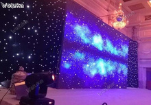 4*4m Wedding Bar LED all White Star curtain stage performance prop Starlight Cloth with controller  CD50 W03 2024 - buy cheap