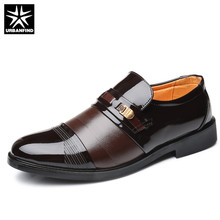 Zapatos de cuero para hombre con punta puntiaguda talla marrón negro 38-44 marca hombres Oxfords oficina de negocios Zapatos de vestir formales 2024 - compra barato