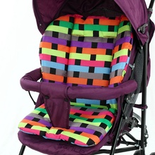 1PC Padded Waterproof Removable Stroller Cotton Pad Baby Stroller Cotton Pad Colorful Lattice Pad Dining Chair Cushion KYY8769 2024 - buy cheap