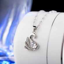 925 Sterling Silver Moon NecklaceTrendy Fashion Charms CuteCubic Zirconia Crystal Necklaces Women Girl Pendant Jewelry 2024 - buy cheap