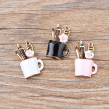 10PC/Lot DIY Enamel Charms Gold Color Tone Zinc Alloy Metal Cup Oil Drop Charms Pendant For Jewelry Findings Accessories 2024 - buy cheap