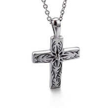 Colgante religioso de Jesús con Cruz para hombre y mujer, acero inoxidable, titanio, moda simple 2024 - compra barato