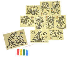 10PCS/lot 11cm x 8.5cm Children Kids Drawing Toys Sand Painting Pictures Kid DIY Crafts Education Toy Pattern Random 2024 - buy cheap