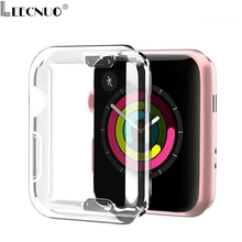 Leecnuo Protector Case For Apple Watch 4 3 2 1 40mm 44mm Clear TPU Screen Protector Cover Full Case For iWatch 4 38mm 42mm 2024 - buy cheap