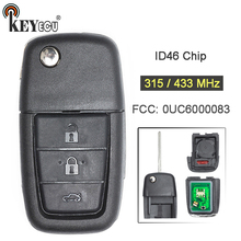 KEYECU 315 МГц/433 МГц CAN ID46 чип FCC: 0UC6000083 замена флип 3 + 1 4 кнопки складной дистанционный ключ-брелок от машины для Pontiac G8 2024 - купить недорого