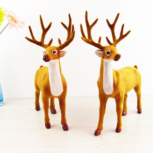 simulation deer toy large 28x36cm fur sika deer hard model handicraft decoration gift h1246 2024 - buy cheap