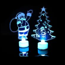 3D Christmas Tree Santa Claus Snowman LED Night Light Colorful Lamp Party Decor 2024 - buy cheap