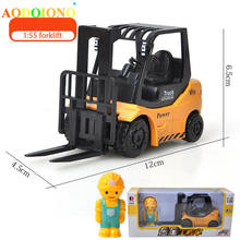 1/55 Pull Back Forklift Car Model Toy +Engineer Mini Engineering Vehicle Truck Diecast Alloy Toys for Children Kids Xmas Gifts 2024 - buy cheap