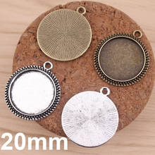 500x Vintage Silver Antique Bronze Round Pendant Tray Cabochon Setting Cameo Base Fit 20mm Cabochon Jewelry Making Findings 2024 - buy cheap