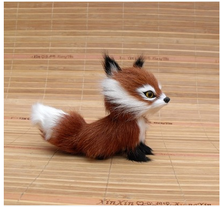 Novo brinquedo de raposa de polietileno e furs, boneco de raposa marrom leve, aproximadamente 15x7x11cm 2064 2024 - compre barato