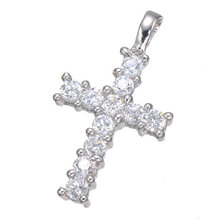 Fashion CZ copper Cross charm unisex pendant ornament necklace jewelry accessories 5pcs lot free shipping 2024 - buy cheap