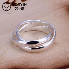 Wholesale silver plated wedding rings for women engagement Bridal jewelry anel de prata Anniversary anel feminino 2024 - buy cheap
