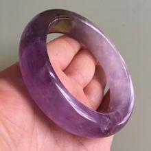 Natural Lavender Amethyst Crystal Woman Bangle AAAA Inner Diameter 60mm 2024 - buy cheap