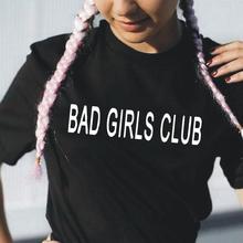 Camiseta feminina, camiseta da moda, mau, estampa de clube, carta, manga curta, verão, feminina, hipster, camiseta, femme harajuku, camiseta 2024 - compre barato