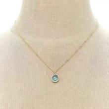 European And American Blue Crystal Pendant Necklace For Women Classic Clavicle Gold Silver Chain Necklaces Jewelry Gift 2024 - buy cheap