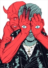 Póster de Queens of the Stone Age QOTSA, nuevo póster de seda de 2017 villanos de 24x36 pulgadas 2024 - compra barato