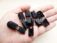 Brand New's Black 50pcs/pack Cord Ends Zipper Pull Cord Lock Stopper  For Paracord Sportswear Backpack Garment 2024 - buy cheap