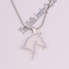 New Arrival rhodium plated WHITE HORSE Jewelry pendant necklace 2024 - buy cheap